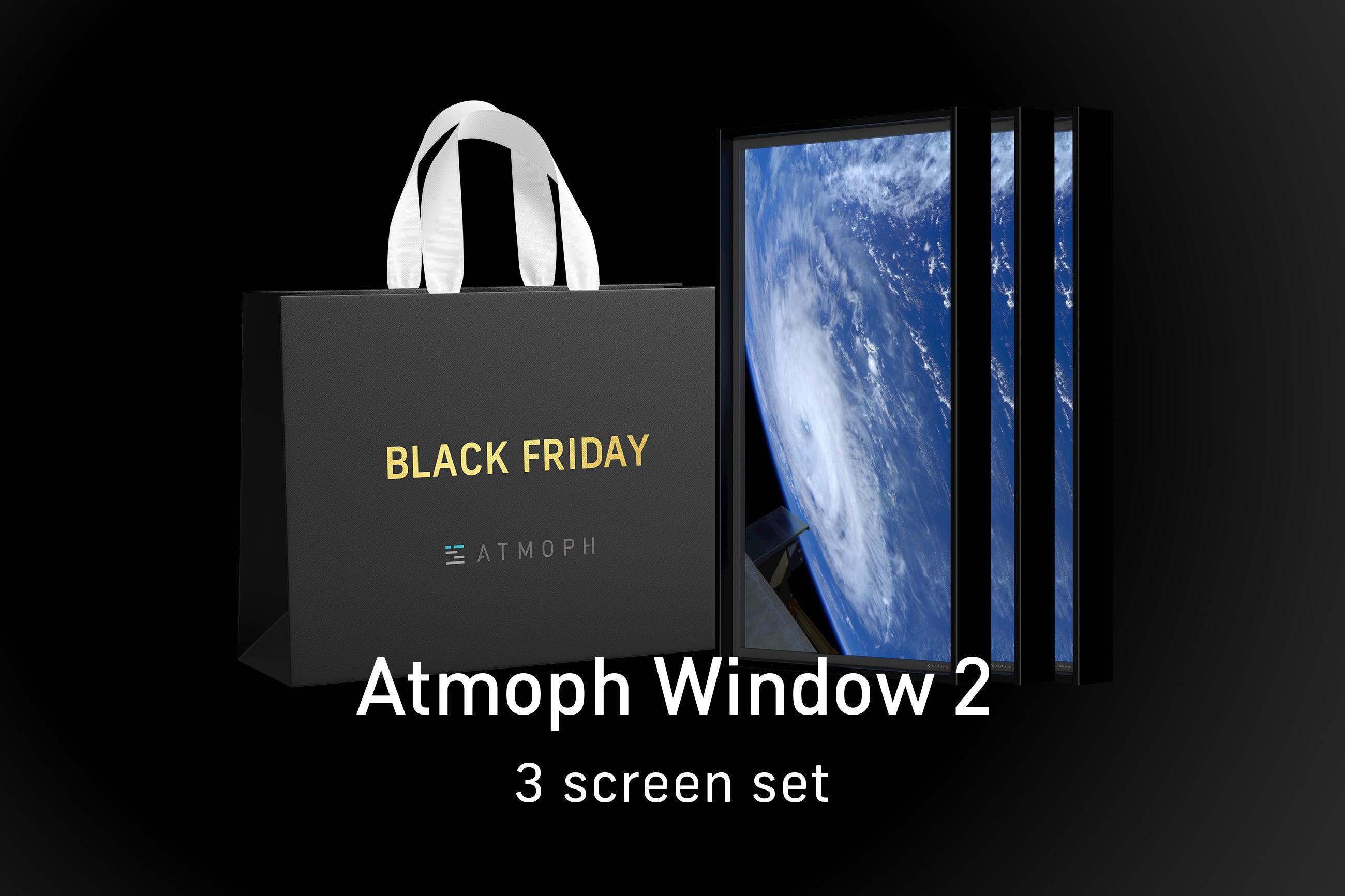 Atmoph's First Black Friday! 3 screen set of Atmoph Window 2 has